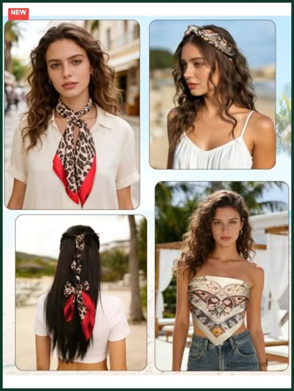 Silk Satin Head Scarf Women Hair Bandana Sleeping Square Wrap
